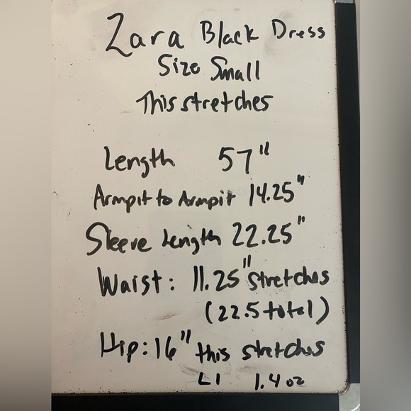 Zara Black Long Square Neck Maxi Goth Dress Size Small NEW. - Picture 11 of 11